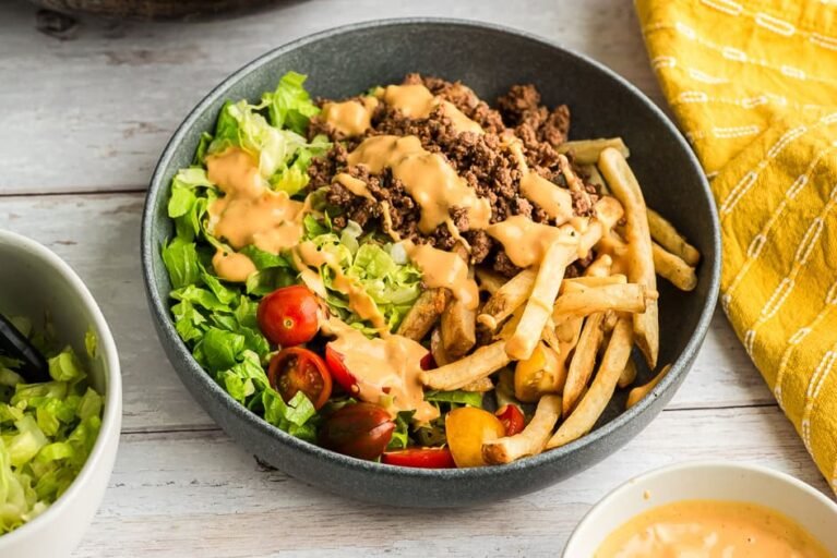 Ground Beef Burger Bowls (Easy 15 Minute Dinner)